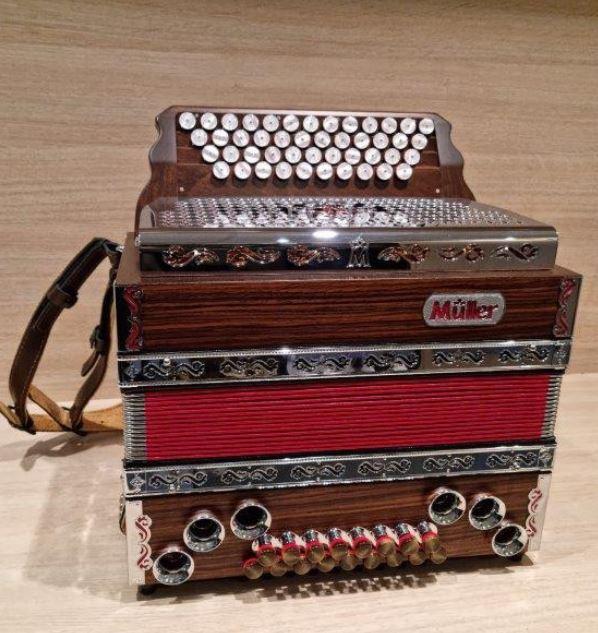 Müller Hohenwart GCFBb steirsiche harmonica, Muziek en Instrumenten, Accordeons, Overige formaten, Niet ingevuld, Ophalen of Verzenden