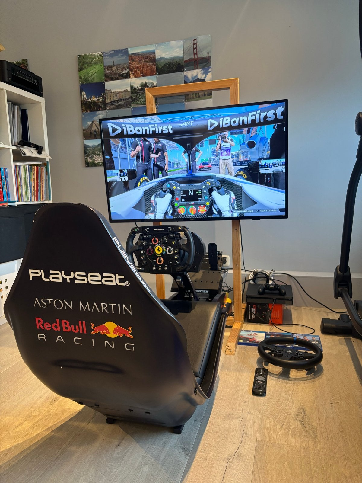 Playseat F1 Red Bull, T300 RS, Ferrari F1 stuur, PS4, TV, Ophalen, Zo goed als nieuw, Met 1 controller, Slim