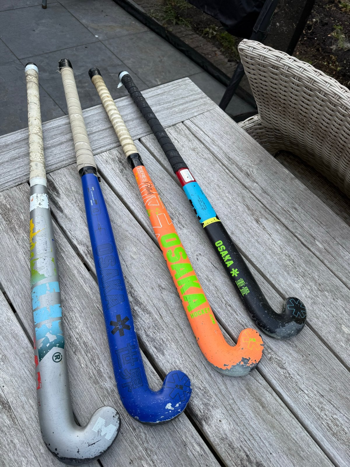 4 Hockeysticks te koop (ook apart), Ophalen, Gebruikt, Stick