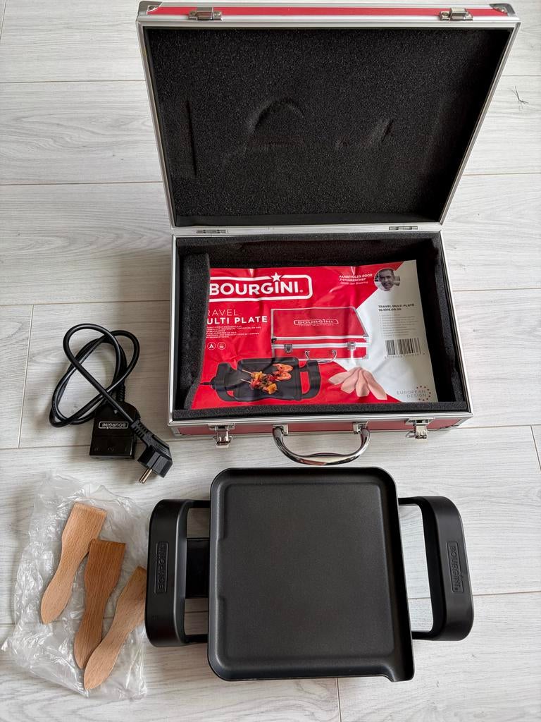 Bourgini Travel Multi Plate grill/gourmet setje 450W, Ophalen of Verzenden, Zo goed als nieuw, Minder dan 4 personen