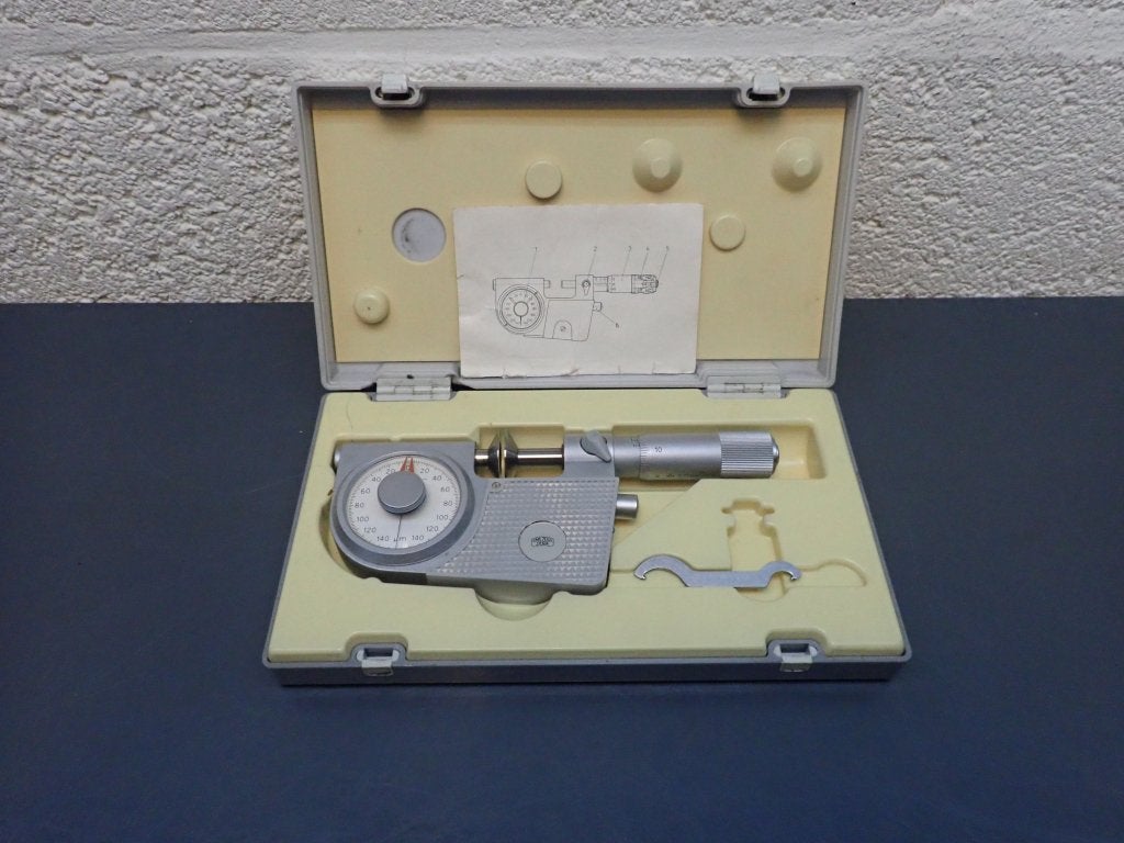 Carl Zeiss Schotel micrometer met klok en micron aflezing, Niet ingevuld, Gebruikt, Afstand, Niet ingevuld