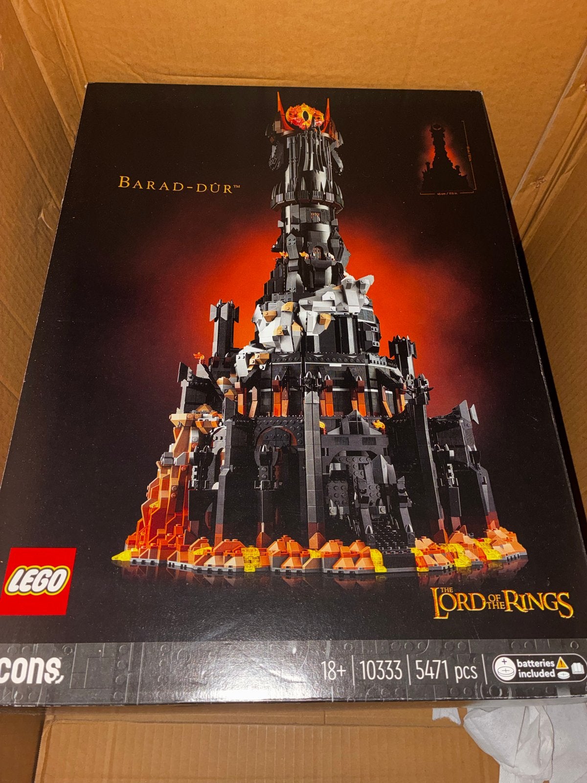 Lego 10333 Barad-Dûr Nieuw en Sealed - Inclusief Minifiguren, Inclusief minifiguren, Overige thema's, Lego, Nieuw
