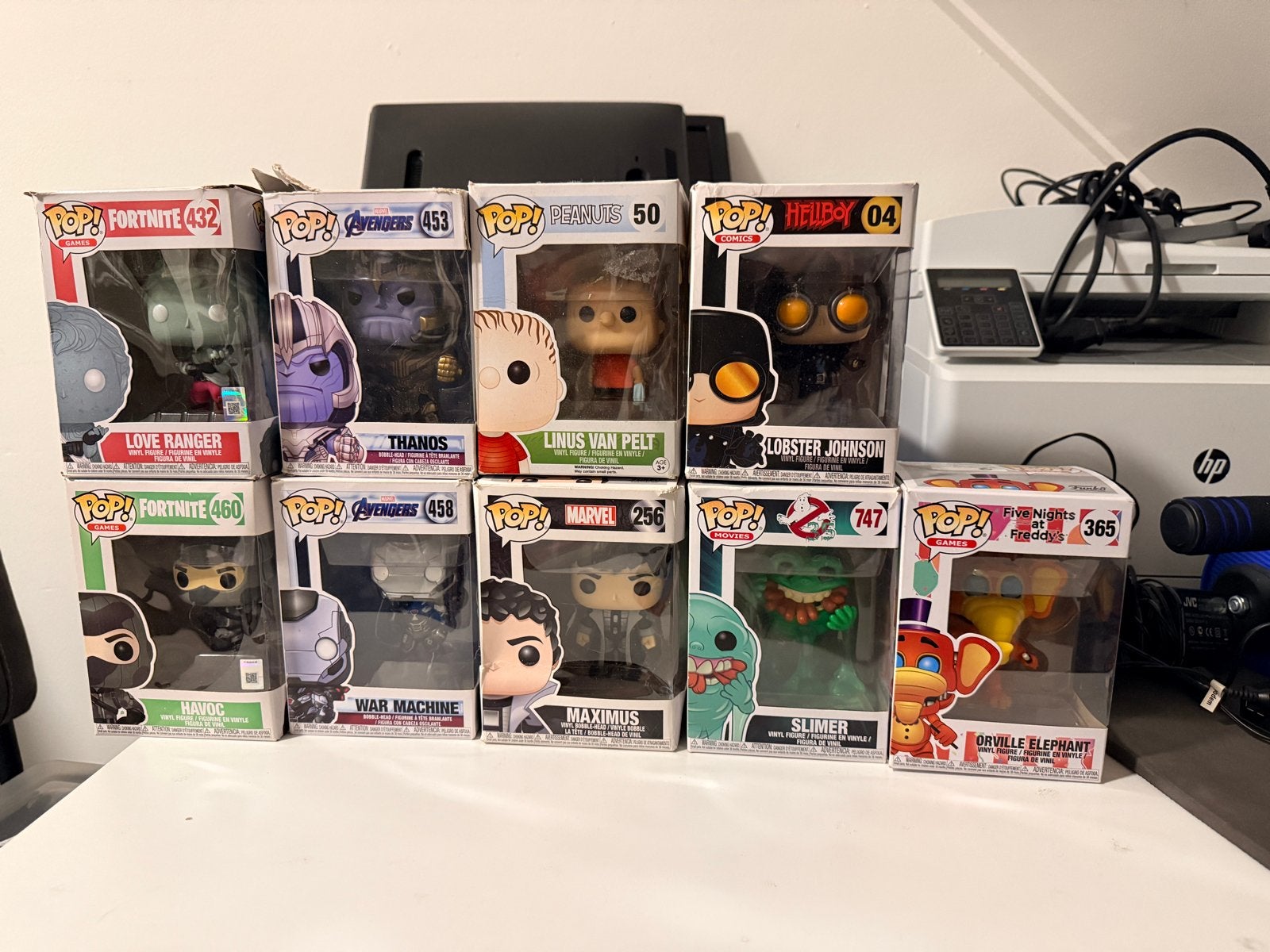 9 Funko Pop collectie – Marvel, Fortnite, Ghostbusters e.a., Ophalen of Verzenden, Zo goed als nieuw