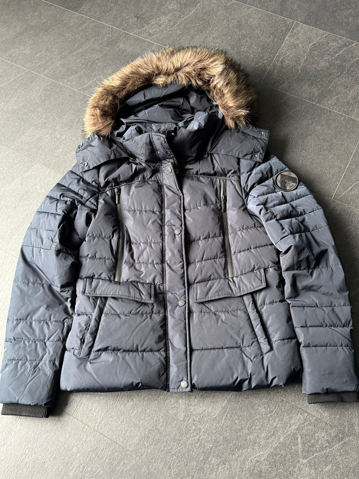 Superdry jas herfst blauw maat 40 Nieuw, Kleding | Dames, Jassen | Winter, Ophalen of Verzenden, Nieuw, Maat 38/40 (M), Blauw