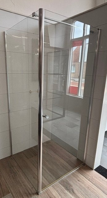 Douchedeur met zijwand van veiligheidsglas 90x90x195, Ophalen, Nieuw, Glas, Douche