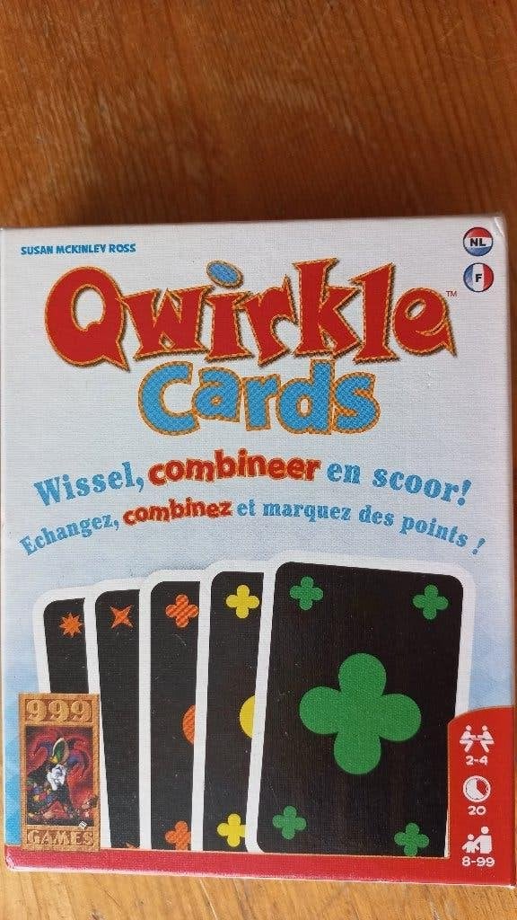 Qwirkle cards kaartspel, Een of twee spelers, Ophalen of Verzenden, Zo goed als nieuw