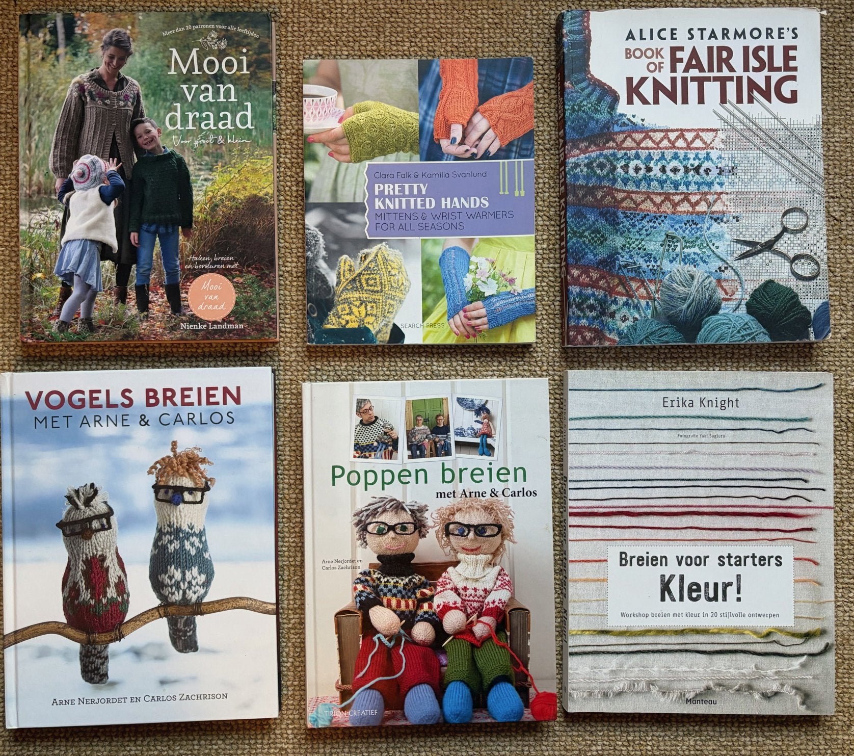 Zes mooie breiboeken, van Arne & Carlos tot Fair Isle, Ophalen of Verzenden, Zo goed als nieuw, Breien en Haken