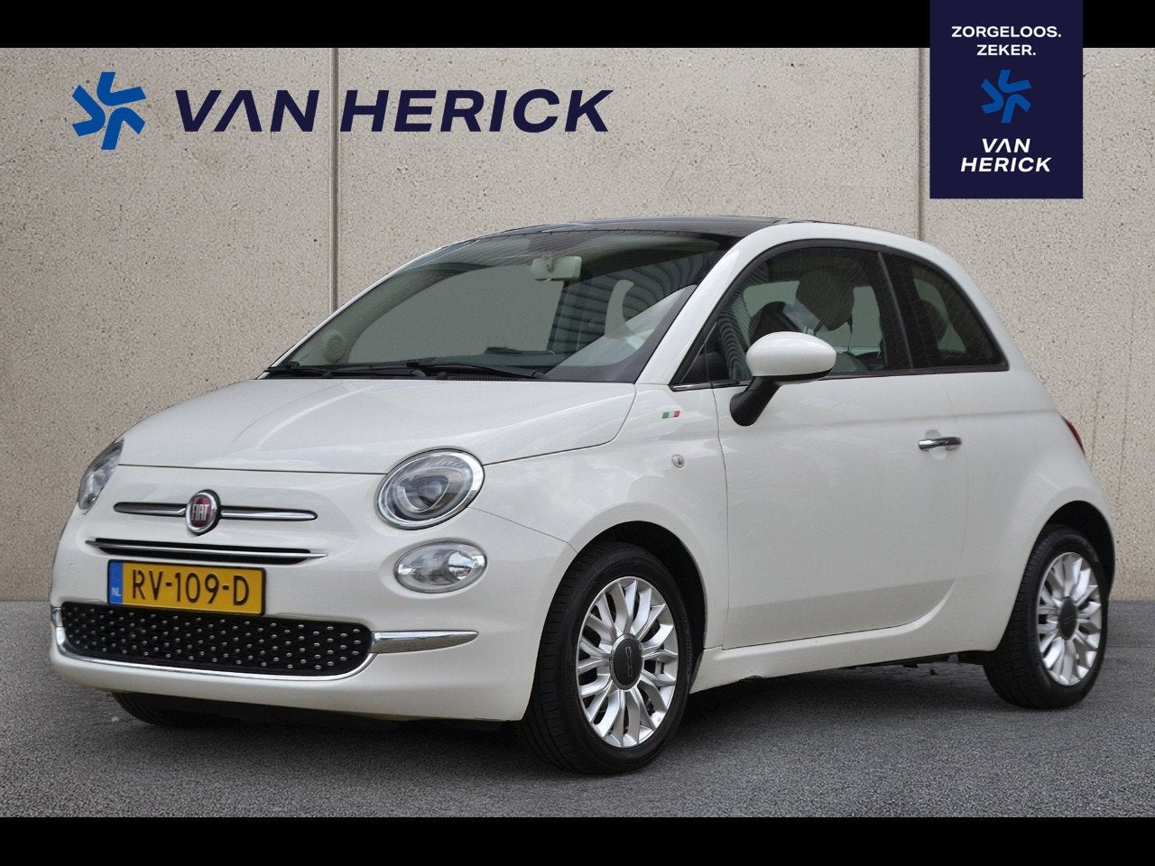 Fiat 500 0.9 TwinAir Turbo Lounge | Panoramadak | Airco | Cr, Auto's, Voorwielaandrijving, Gebruikt, Start-stop-systeem, Origineel Nederlands