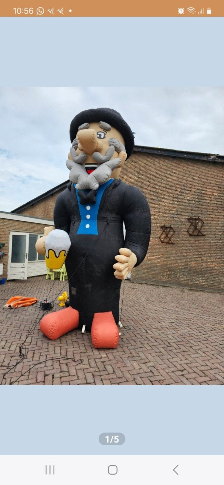 Abraham Pop 3.2m met Blower - Perfect voor Feestjes!, Ophalen, Gebruikt, Feestartikel, Abraham of Sarah