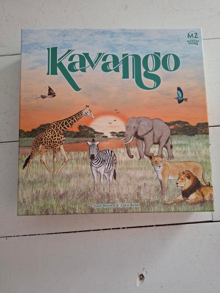 Kavango Bordspel - Bescherm de natuur en bouw een reservaat, Vijf spelers of meer, Ophalen of Verzenden, Zo goed als nieuw, Mazaza Games