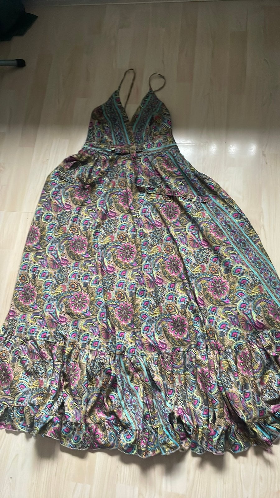 Nieuw gemêleerd kleur IBIZA STYLE LANGE JURK MAAT M, Ophalen of Verzenden, Nieuw, Maat 38/40 (M), Onder de knie