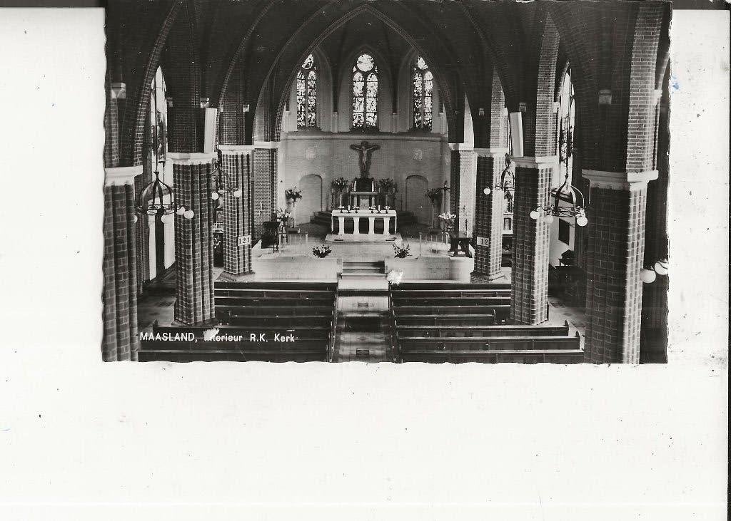 Maasland Interieur RK Kerk Wiest, Ophalen of Verzenden, Ongelopen, Zuid-Holland