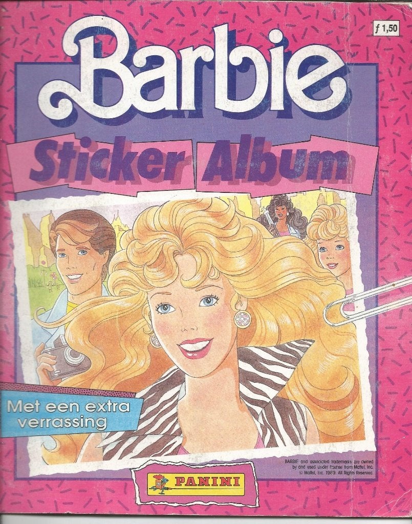 Plaatjesalbum Barbie van Panini 1989, Ophalen of Verzenden, Gelezen, Mattel Inc., Plaatjesalbum