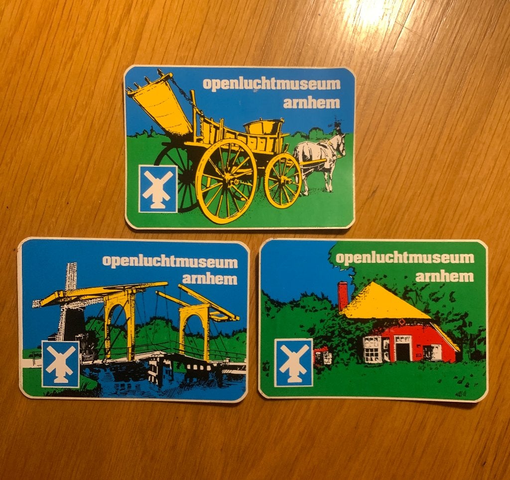 Openluchtmuseum Arnhem Stickers - Set van 3, Ophalen of Verzenden, Zo goed als nieuw
