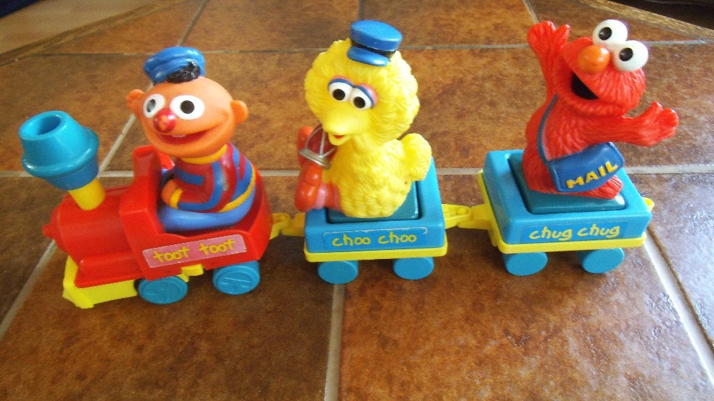 ernie en pino en elmo trein, Ophalen of Verzenden, Gebruikt