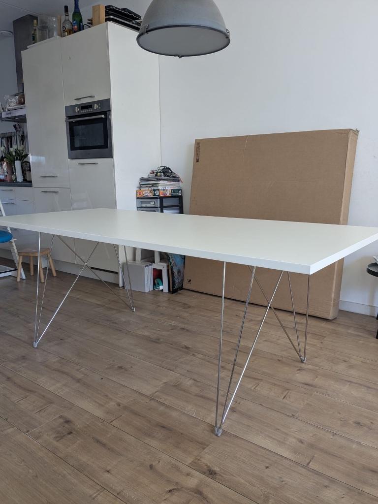 Tafel, Huis en Inrichting, Tafels | Eettafels, Ophalen, Gebruikt, 50 tot 100 cm, Vijf personen of meer