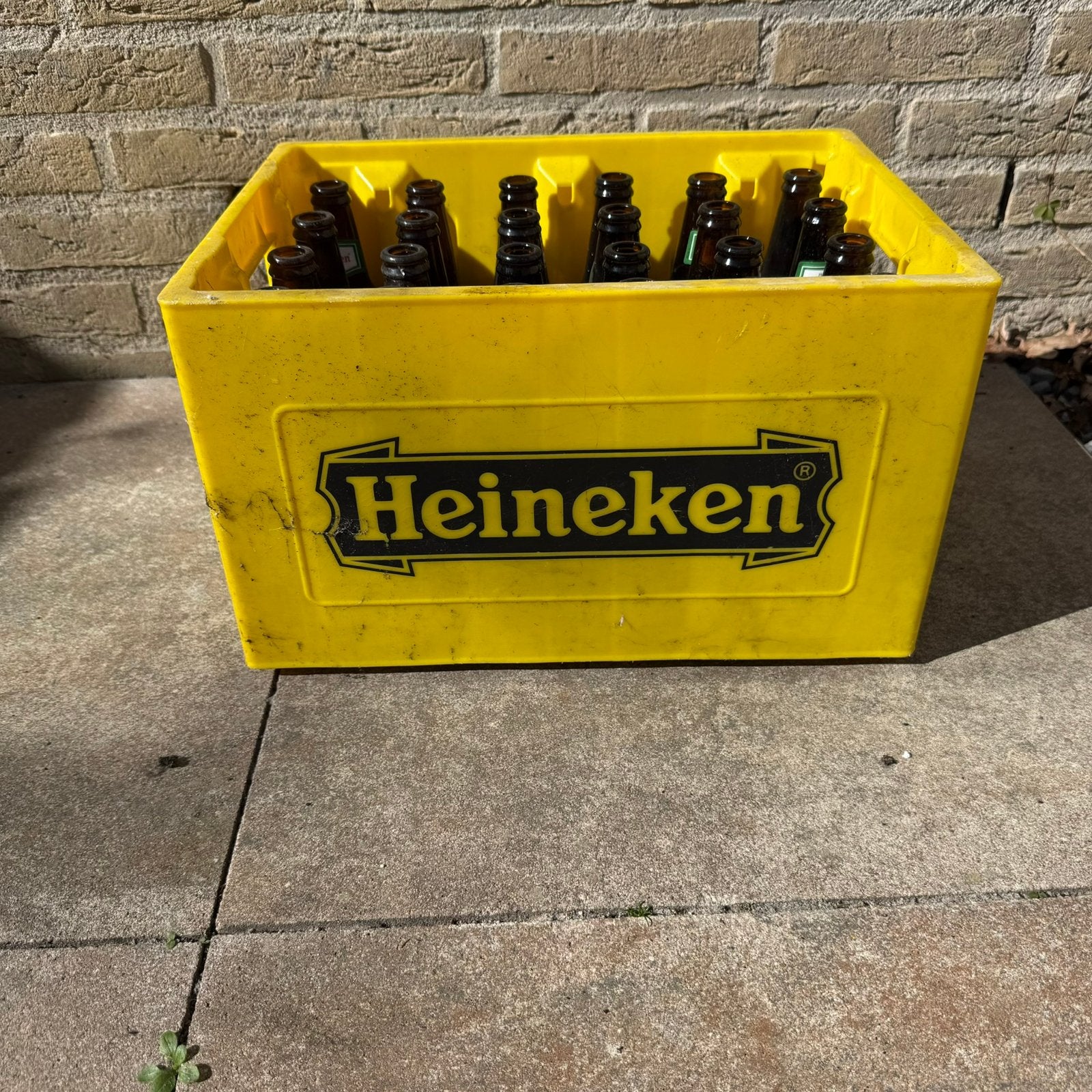 Gele heineken krat, Ophalen, Zo goed als nieuw, Heineken