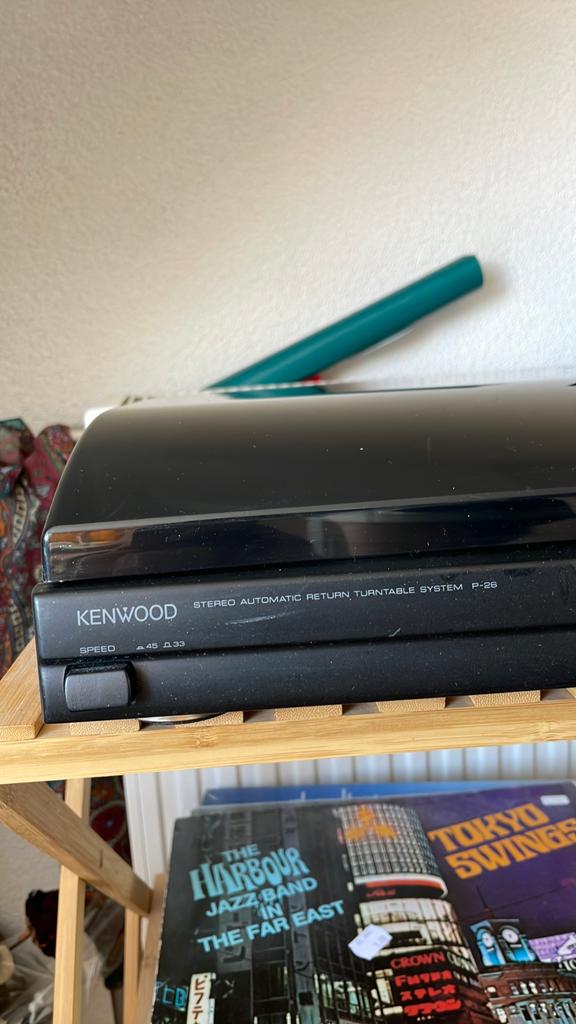 Vintage Kenwood platenspeler INCLUSIEF versterker en platen, Ophalen of Verzenden, Gebruikt, Platenspeler, Overige merken