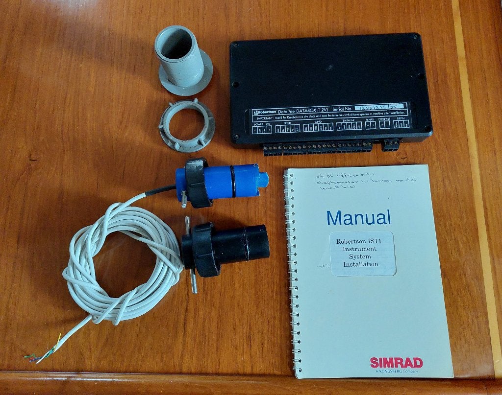 Simrad Robertson databox en logwieltje, Ophalen of Verzenden, Gebruikt, Overige typen