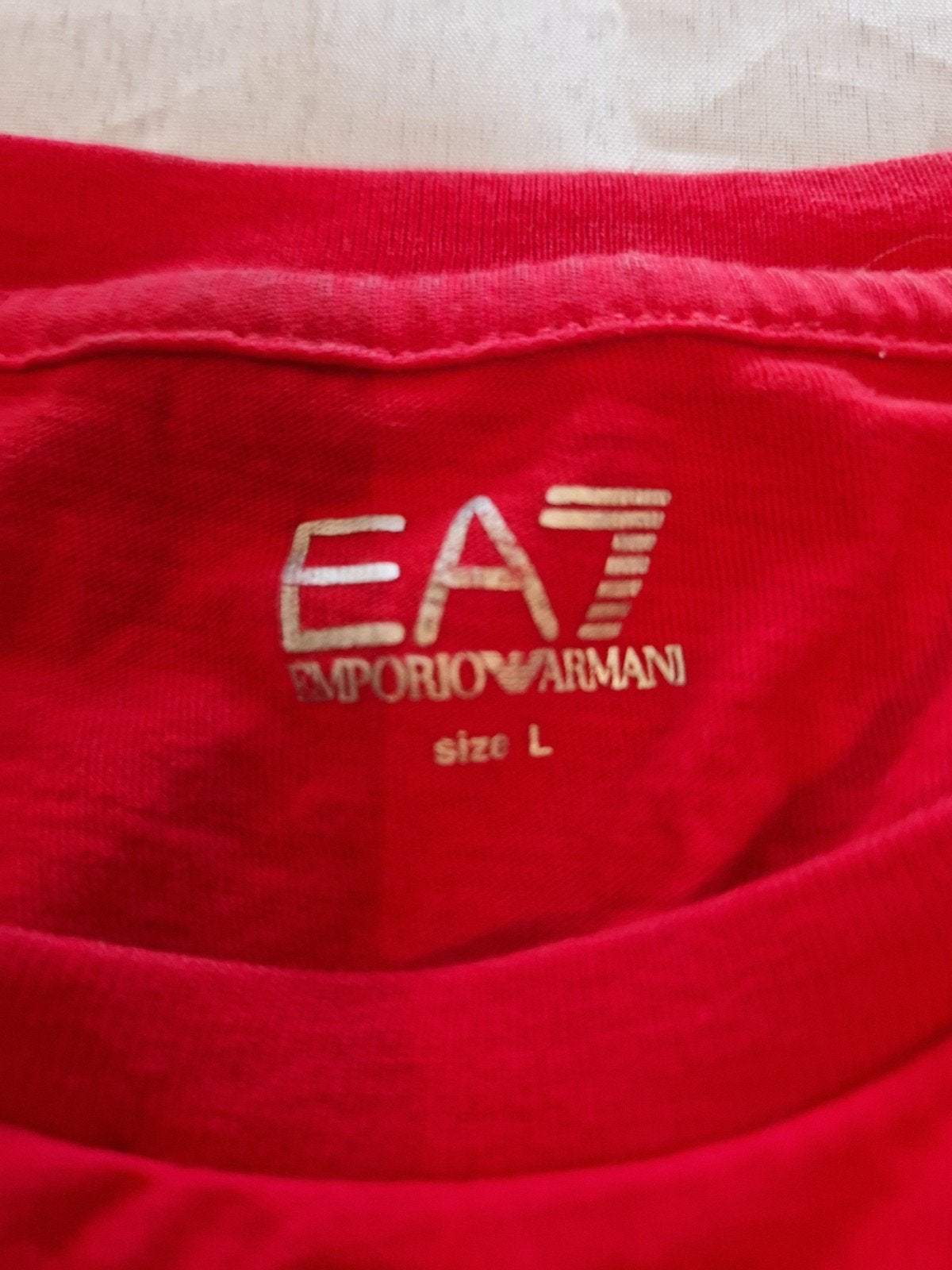 EA7 Emporio Armani T-shirt Rood Maat L, Ophalen of Verzenden, Gedragen, Rood, EA7 Emporio Armani