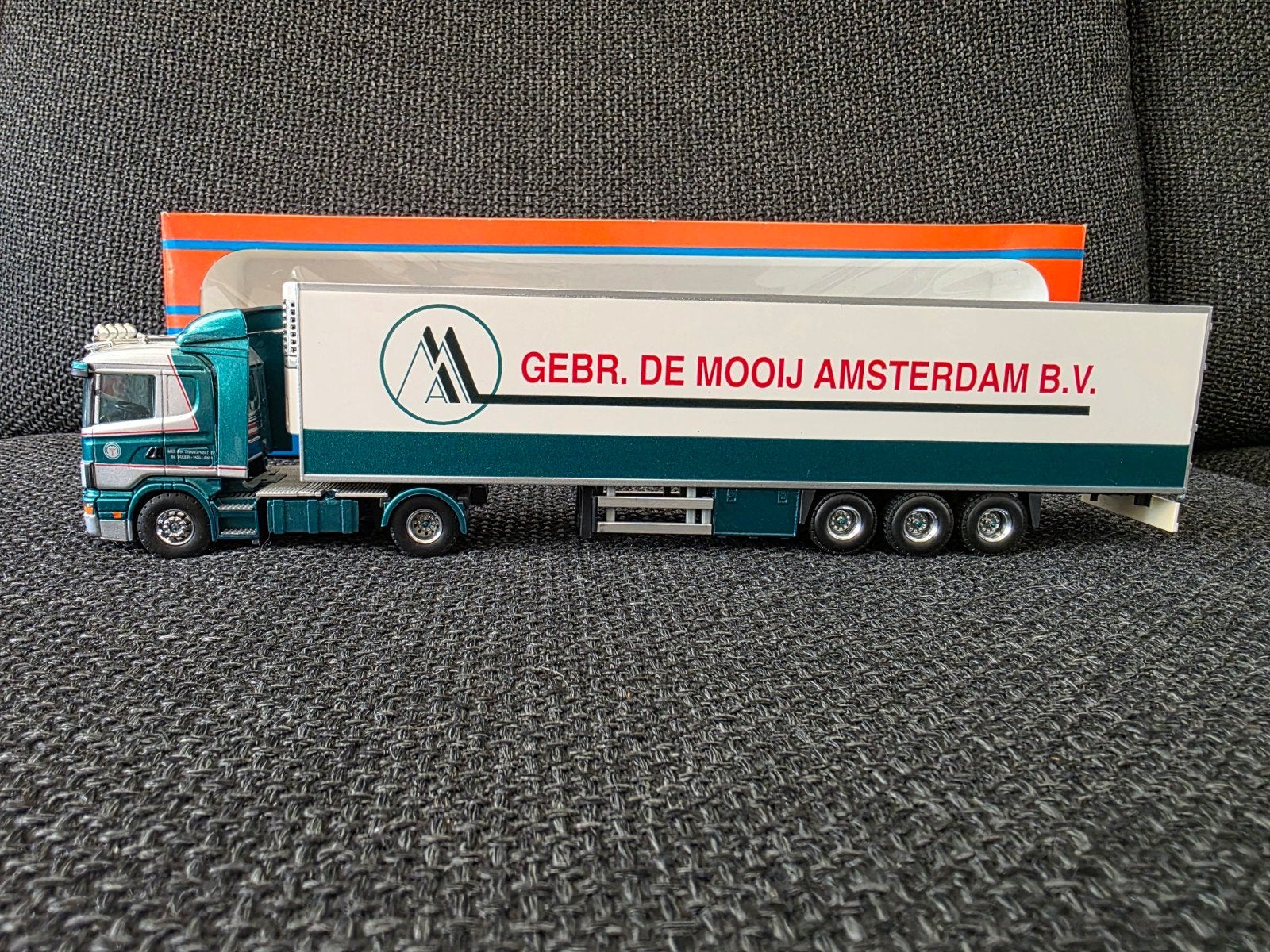 Scania 124 400 Meilink Gerb. De Mooij Amsterdam B.V. Tekno., Ophalen of Verzenden, Zo goed als nieuw, Bus of Vrachtwagen, Tekno