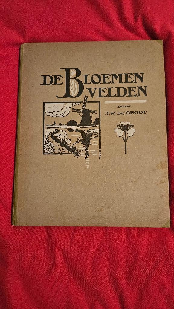 De Bloemenvelden door J.W. de Groot met steendruk (litho's), Boeken, Prentenboeken en Plaatjesalbums, Ophalen of Verzenden, Gelezen