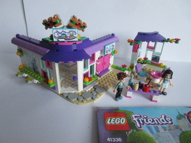 41336 Friends, Emma's Art Café, Kunstcafé met bouwtekening, Lego, Friends, Ophalen of Verzenden, Complete set