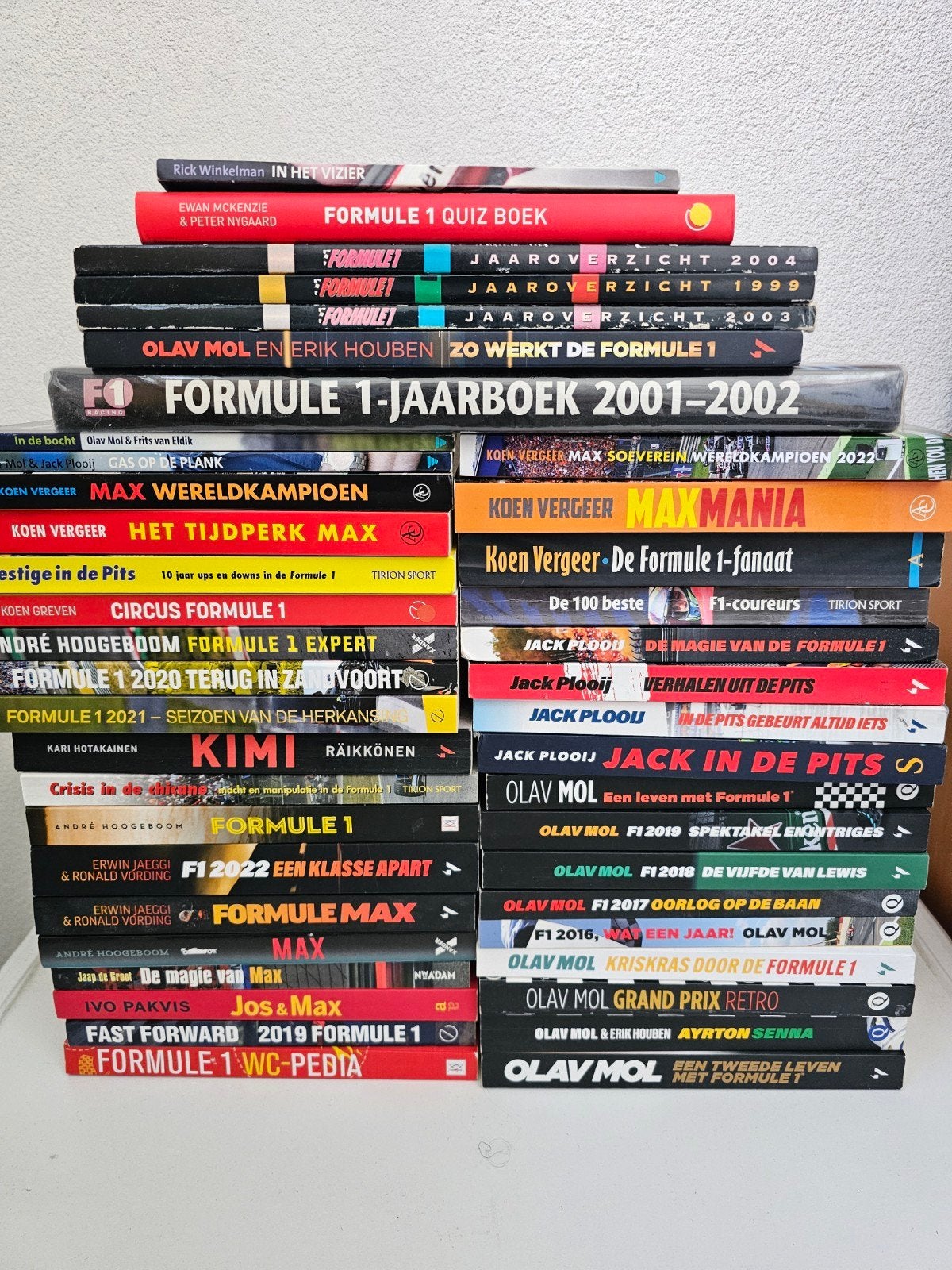 Grote collectie Formule 1 boeken - Jaarboeken, biografieën, Ophalen of Verzenden, Zo goed als nieuw, Formule 1