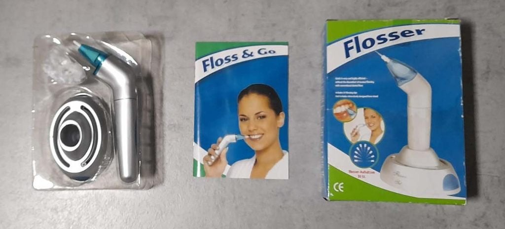 NIEUWE FLOSSER met standaard, reinigingstips, gebruiksaanw., Sieraden, Tassen en Uiterlijk, Uiterlijk | Mondverzorging, Ophalen of Verzenden