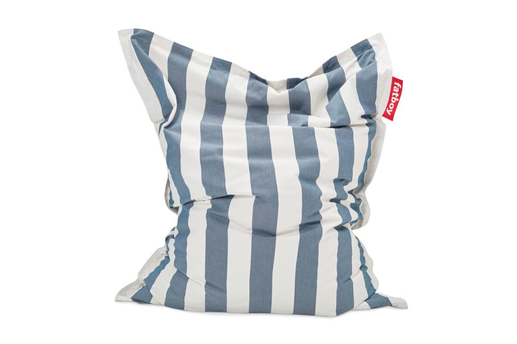 Nieuwe Fatboy outdoor zitzak wit/blauw gestreept, Ophalen, Nieuw, Wit, Zitzak