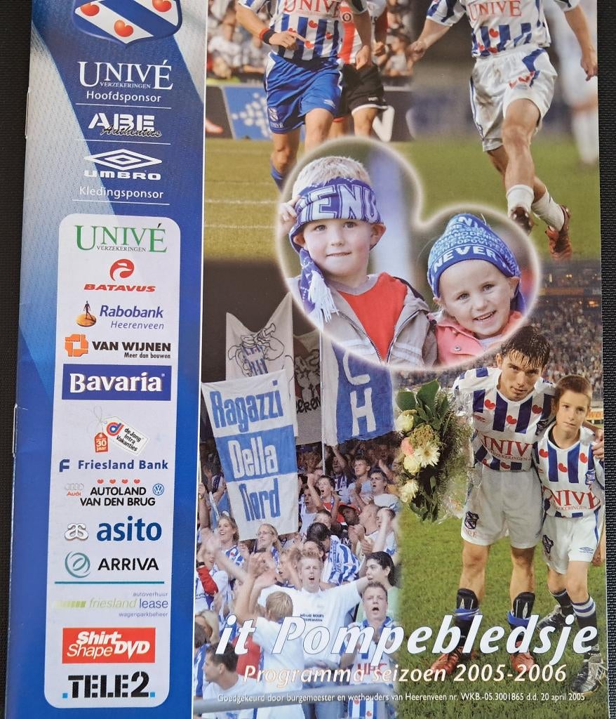 SC Heerenveen - Sparta 2005/2006, Ophalen of Verzenden, Zo goed als nieuw, Overige binnenlandse clubs, Boek of Tijdschrift