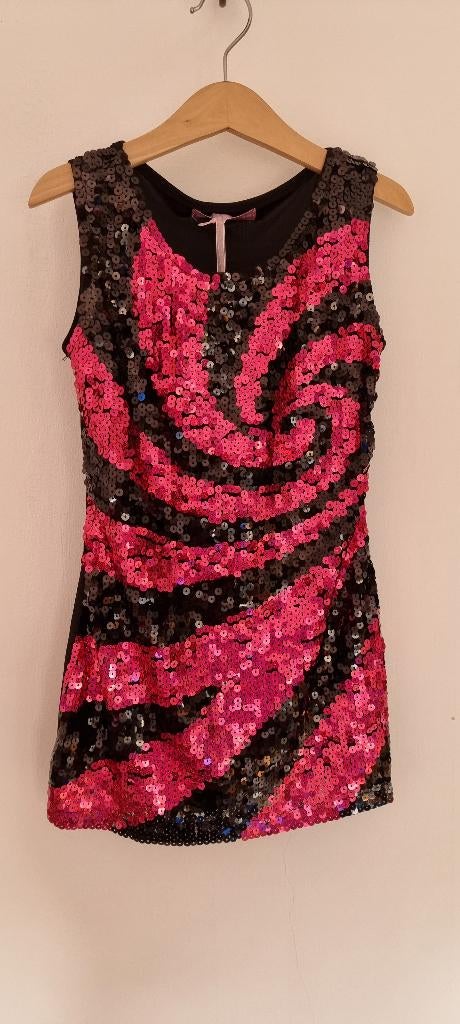 Mooie jurk zwart roze maat 98 104 NIEUW !, Kinderen en Baby's, Kinderkleding | Maat 98, Ophalen of Verzenden, Nieuw, Meisje, Jurk of Rok