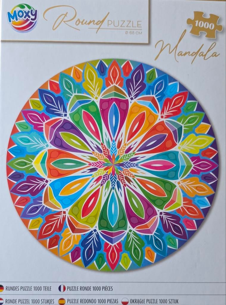 Moxy Mandala Legpuzzel - 1000 Stukjes, Hobby en Vrije tijd, Denksport en Puzzels, Ophalen of Verzenden, 500 t/m 1500 stukjes, Nieuw