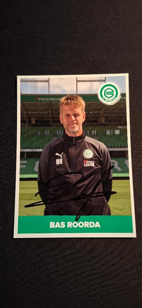 Spelerskaart met handtekening Bas Roorda # FC Groningen PSV, Ophalen of Verzenden, Nieuw, Overige binnenlandse clubs, Spelerskaart
