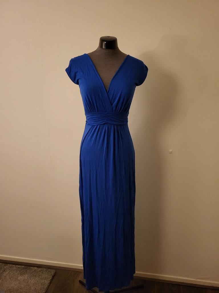 Prachtige Koningsblauwe Maxi-jurk - Merk Sweet - Maat M, Kleding | Dames, Gelegenheidskleding, Maat 38/40 (M), Overige typen, Blauw