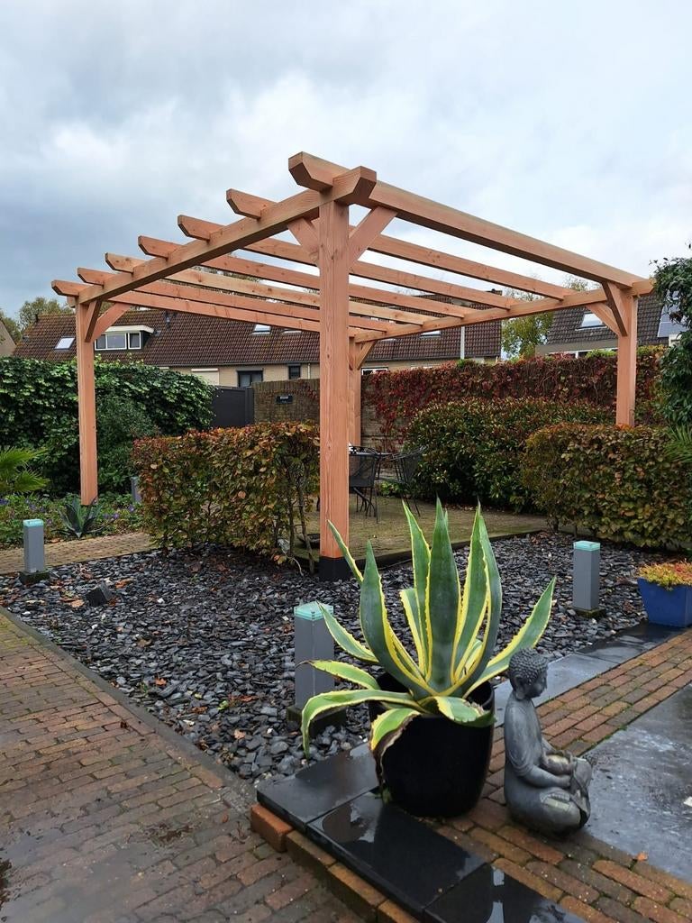 Op maat gemaakte Douglas houten pergola, Ophalen of Verzenden, Nieuw, Overige typen