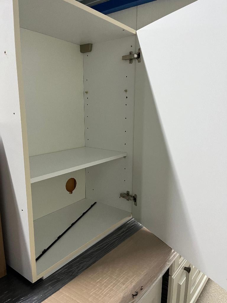 Complete keuken Compleet met APP 120Keukens op voorraad 2648, Ophalen of Verzenden, Zo goed als nieuw, Enkelwandige keuken, Greeploos
