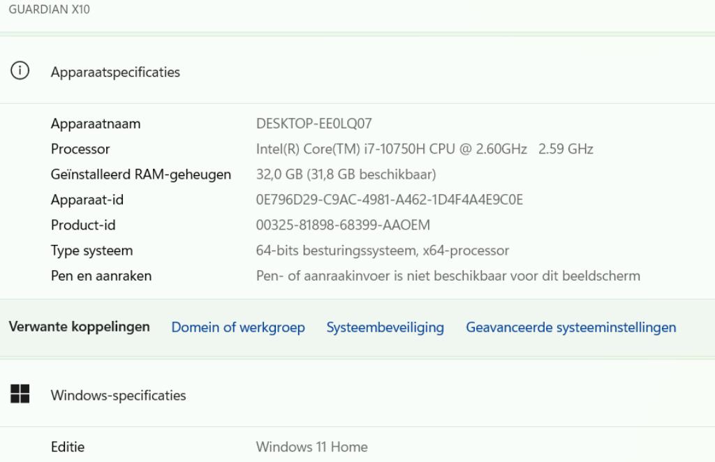Medion Erazer Guardian , Core i7 , 32 GB , RTX 2070 Super, Met videokaart, Medion, Zo goed als nieuw, Gaming