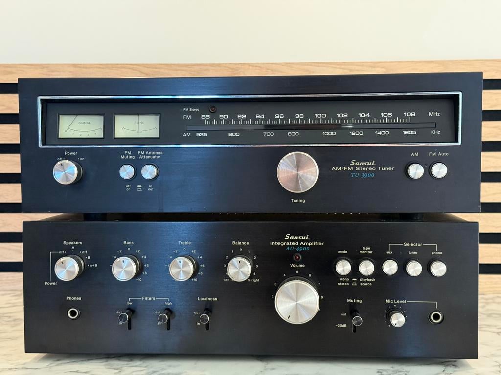 Sansui AU-4900 / TU-3900, zeer muzikaal, met garantie, Contact@vintageaudiobreda.nl, Sansui, Tuner of Radio, Losse componenten