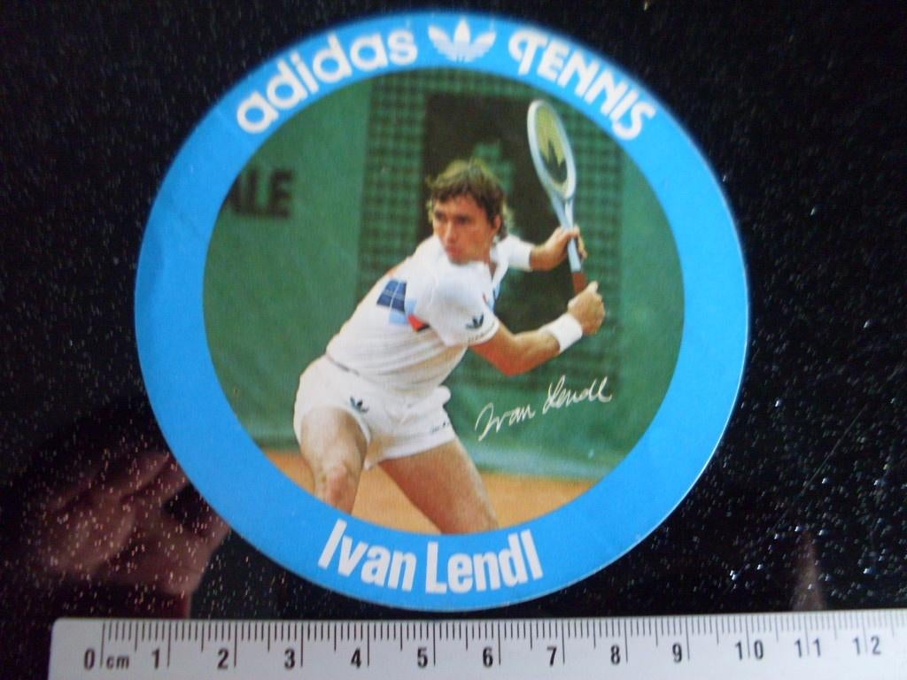 sticker adidas tennis Ivan Lendl logo, Ophalen of Verzenden, Zo goed als nieuw, Merk