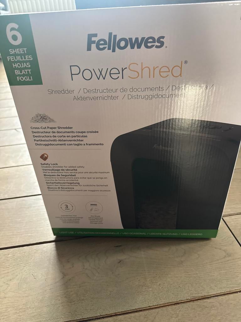 Nieuwe Fellowes Powershred Papiershredder, Diversen, Bureau-accessoires, Ophalen of Verzenden
