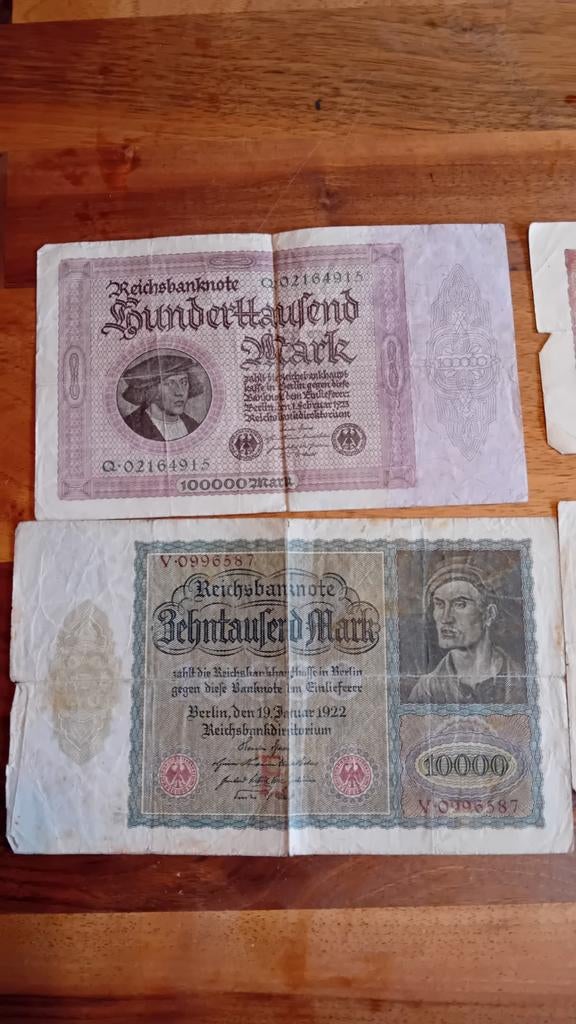 Weimar Republiek bankbiljetten, Postzegels en Munten, Ophalen of Verzenden, Setje