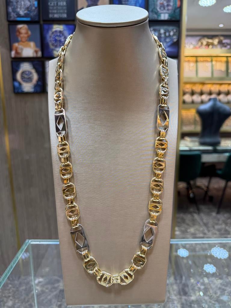 14KT Goud - 81.6 Gram - Ketting - PLATTE MAGNUM, Sieraden, Tassen en Uiterlijk, Ophalen, Nieuw, Goud, Goud