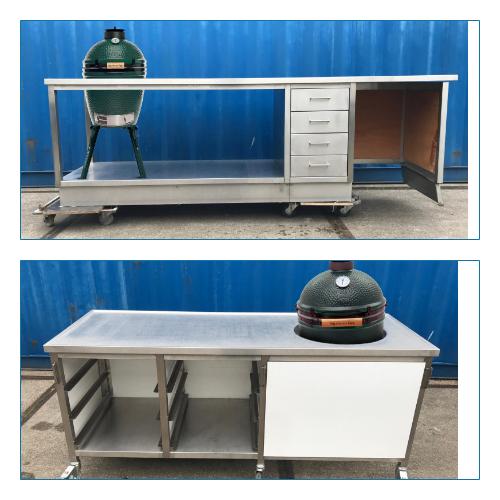 RVS Buitenkeuken BBQ units, Tuin en Terras, Buitenkeukens, Ophalen, Gebruikt, Gas