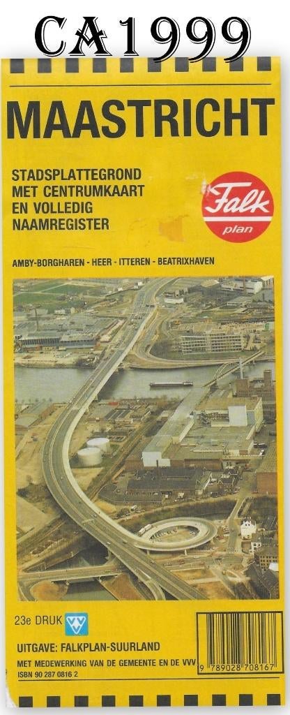 pl32 - Stads Plattegrond Maastricht Falkplan, Boeken, Atlassen en Landkaarten, Gelezen, Ophalen of Verzenden, Landkaart, 1800 tot 2000