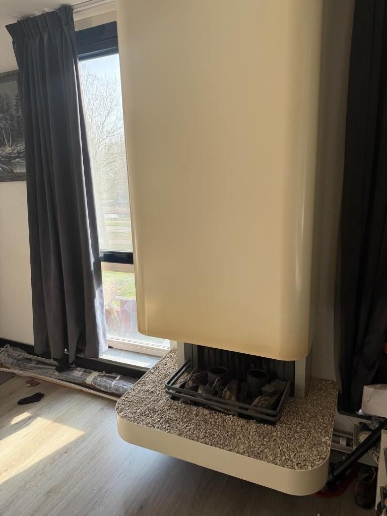 Open haard met gasaansluiting maar kan ook met bio ethanol, Huis en Inrichting, Haarden, Ophalen, Gebruikt, Hangende haard, Gashaard