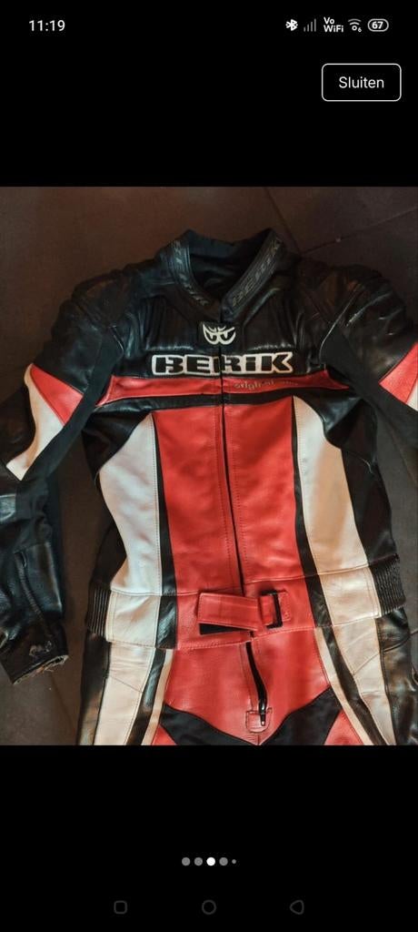 Berik Motorpak 2-delig Maat 48, Motoren, Kleding | Motorkleding, Combipak, Heren, Tweedehands, Ophalen of Verzenden