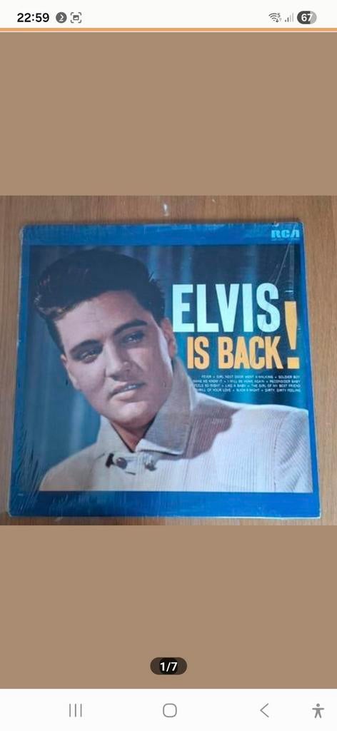 Elvis is Back 1968 LP LSP -2231 Elvis Presley LP Vinyl 12", Ophalen of Verzenden, Gebruikt, Cd of Plaat