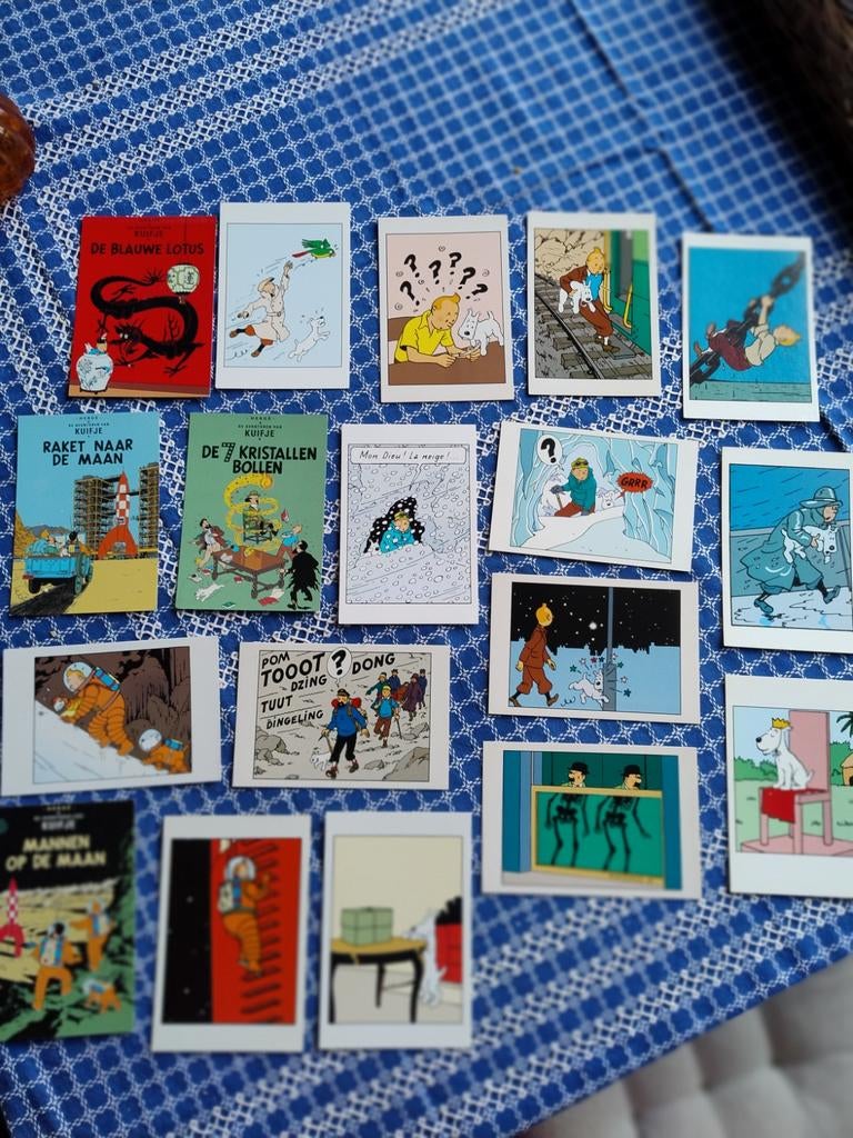 Kuifje ansichtkaarten, miniatuur en atlas, Postzegels en Munten, Ophalen of Verzenden