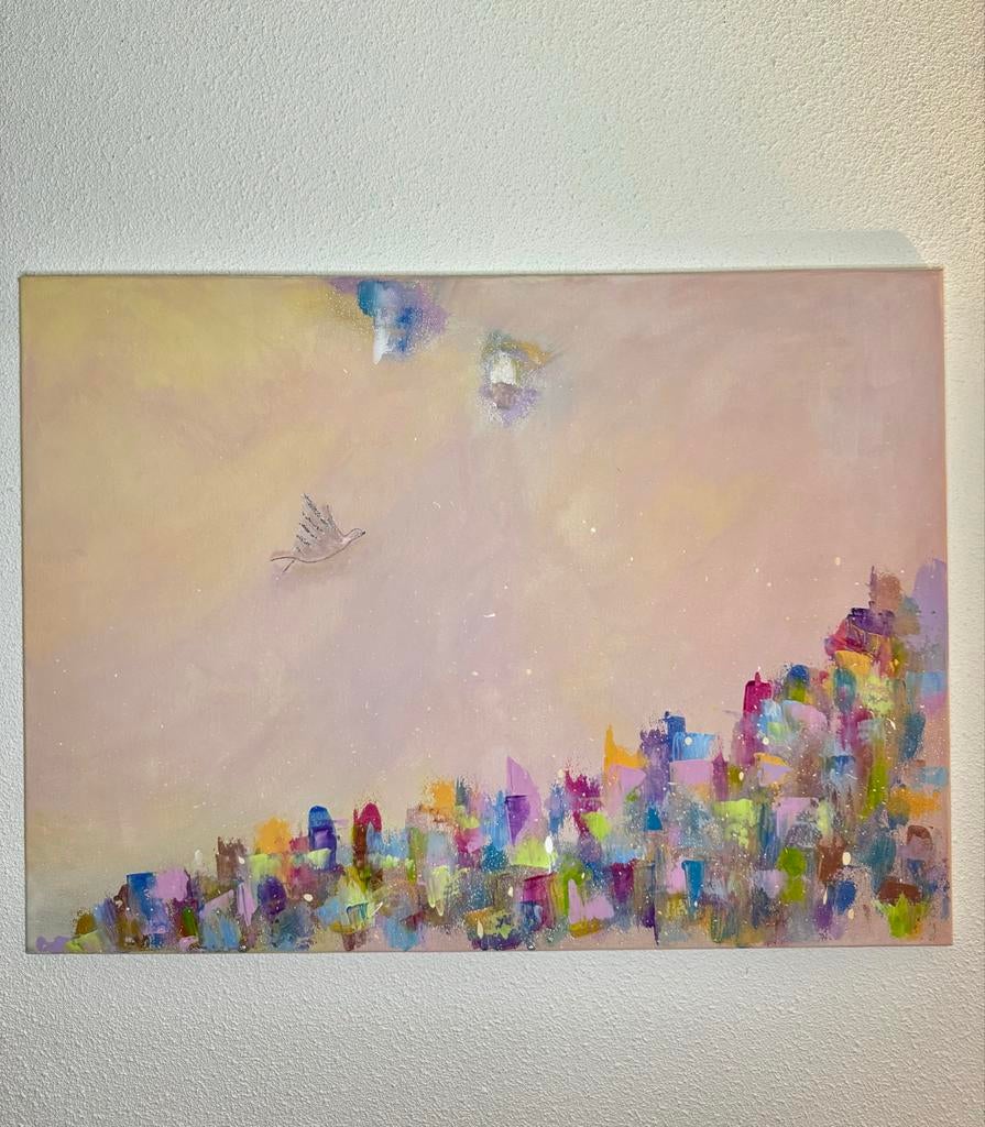 Abstract Schilderij 55x75, Verzenden